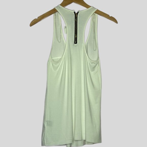 🆕POL Sleeveless Tank Top with Zipper Detail White  Size XS - Picture 4 of 10